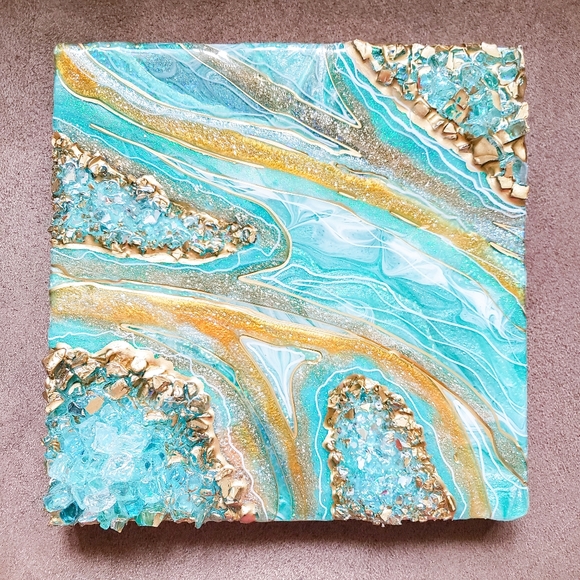 SOLD - Geode Wall Art/Decorative Piece - Picture 10 of 16